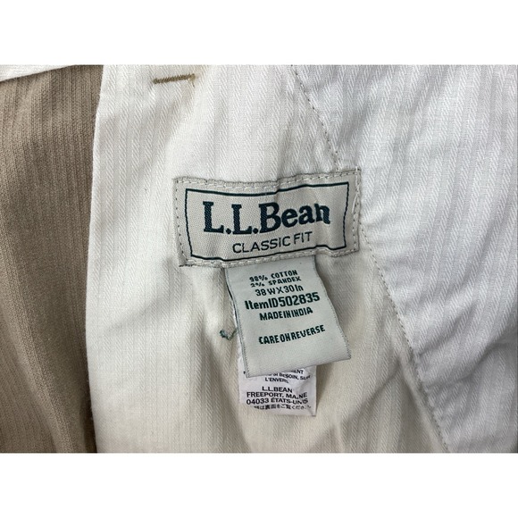 L.L. Bean Stretch Country Corduroy Pants Men's 38X30 Khaki 502835 - Picture 4 of 7